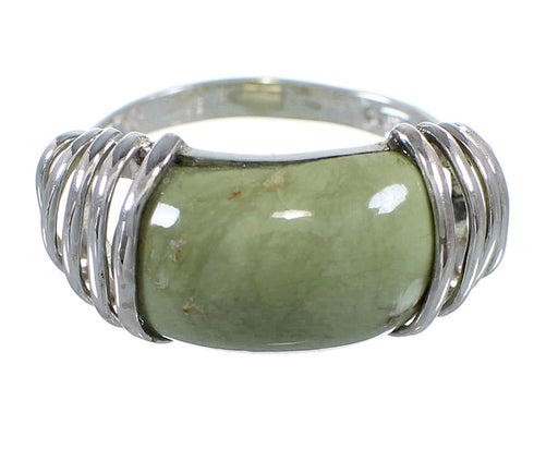 Sterling Silver And Turquoise Ring Size 6-3/4 RX80976
